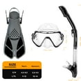 CAPAS Snorkel Mask Fins Set, Travel Size Snorkeling Gear for Adults