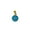 blue translucent, variant on 18k Solid Yellow Gold Murano Glass Evil Eye Pendant.