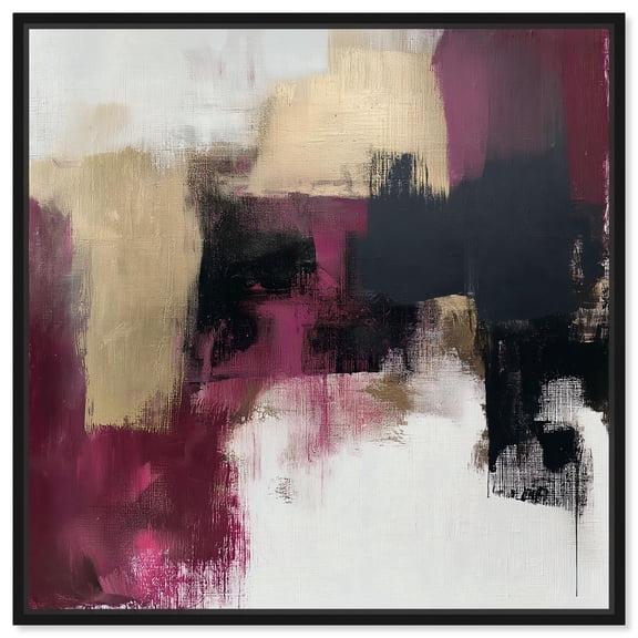 Golden Dusk I Canvas Elegant Wall Decor by Art Remedy, Black Frame, 12 x 12