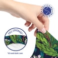 thumbnail image 5 of Leaf Office Chair Slipcover, Tropical Jungle Palm Tree Banana Leaves Frangipani Heliconia on a Dark Blue Background, Stretch Decorative Fabric Cover, Standard Size, Multicolor, by Ambesonne, 5 of 5