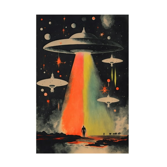 Canvas Wall Art - Treechild 'Invasion' Wall Art for Living Room, Bedroom, or Office D?cor by Trademark Fine Art - 12 x 19 Inches