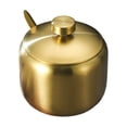 thumbnail image 1 of Bol à Sucre Pot à Épices pour Café Thé Cuisine Réutilisable Gadgets Multifonctions en Acier Inoxydable Récipient à Sel Design Intégré Fournitures de Cuisine Pot à Assaisonnement Or Type 2 L, 1 of 9