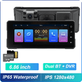 thumbnail image 3 of BQCC 6.86'' Reproductor portátil inalámbrico para motocicleta Carplay Android Auto con doble BT DVR IP65 a prueba de agua Multimedia Radio inteligente para automóvil, 3 of 5