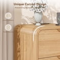 thumbnail image 6 of LGHM Set of 2 Nightstands with Charging Station, 2-Drawer Bedside Tables with USB & Type-C Ports, Mid-Century Modern End Tables for Bedroom, Natural Oak, 6 of 12