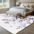 thumbnail image 4 of 5'x7' Area Rugs for Living Room Bedroom, Purple Leaves Washable Rug Carpet Runner Indoor Outdoor, Summer Botanical Non Slip Floor Mats Area Rug for Kitchen, Nursery, 4 of 8