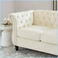 thumbnail image 4 of 81.5-Inch Oversized Modern L-Shaped Sectional Sofa, 5-Seater Teddy Fabric Corner Couch with 3 Cushions for Living Room, 4 of 13