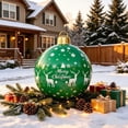 thumbnail image 3 of Christmas Inflatable Green Reindeer Snowflake Ornament Ball, Holiday Decoration for Yard Lawn Porch Garden Indoor Xmas Party, 3 of 5