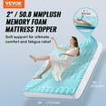 thumbnail image 2 of VEVOR Surmatelas Mousse à Mémoire de Forme Douce Infusion de Gel Rafraîchissant Taille Grand 2 Pouces, 2 of 9
