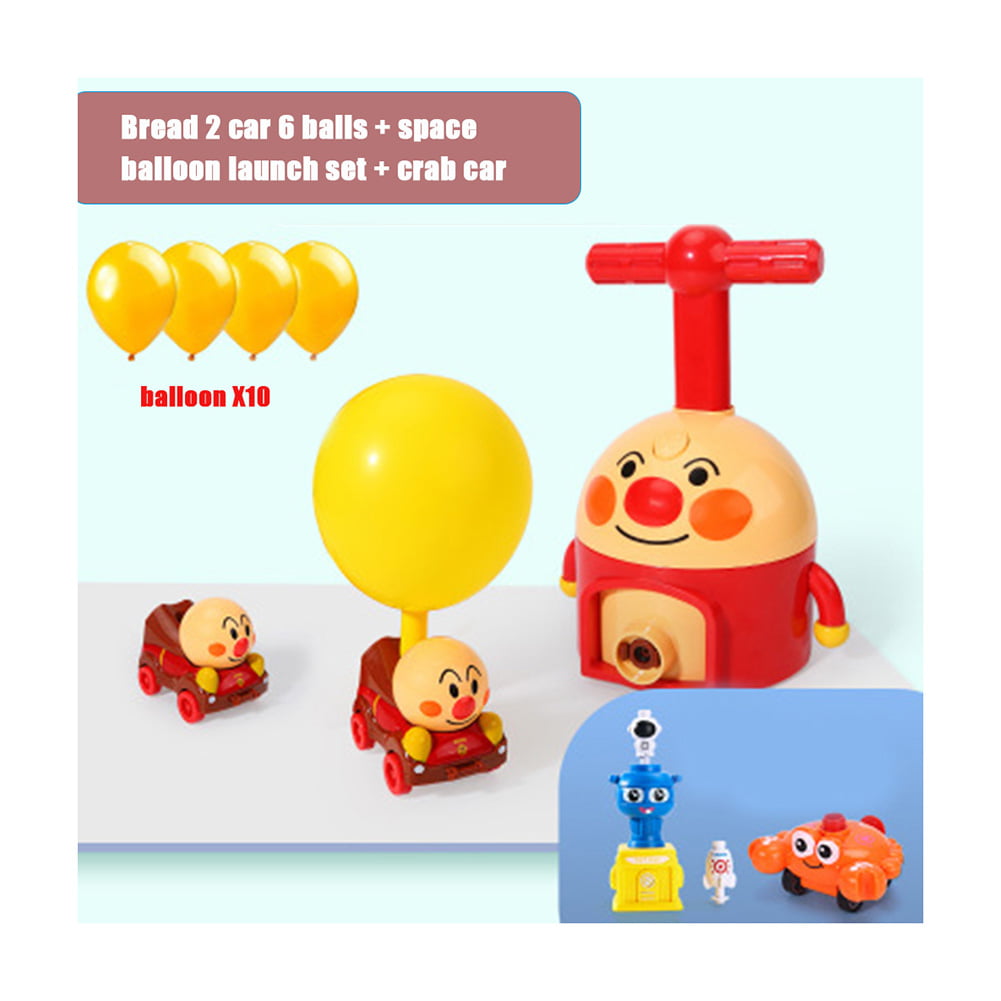 Fun Inertia Balloon Powered Car Toys Aerodynamics Inertial Power Kids Gifts TT 