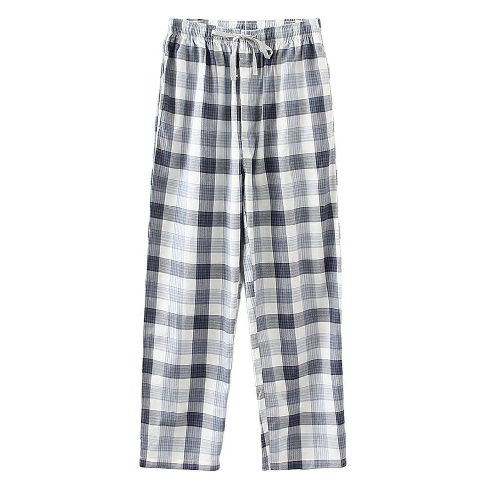 Plaid Mens Soft Cotton Pajama Pants Bottoms Lounge Sleepwear With ...