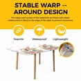 thumbnail image 4 of Easter Rabbit Eggs Table Cloths for 5 Foot Rectangle Tables, Spring Pink Daisy Flowers Butterfly Pastoral Patio Waterproof Elastic Fitted Tablecloths, Washable Rectangular Table Cover for Camping, 4 of 8