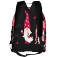 thumbnail image 3 of Lsque Love You Mom Pattern Backpack – School Travel Canvas Daypack with Ergonomic Padded Straps, Multiple Compartments & Leather Handle, 3 of 5