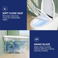 thumbnail image 5 of 1-Piece 1.28 GPF Single Flush Elongated Toilet in White with Electric Heated Seat, Auto Flush, Night Light, 5 of 18