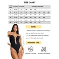 thumbnail image 4 of Sveltors Black Thong Shapewear Bodysuit for Women Tummy Control Plus Size Plunge Backless Body Shaper Fajas, 4 of 7