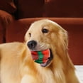 thumbnail image 5 of Christmas Dog Toy Squeaky Bone Shaped Chew Ball for Small Medium Dogs Dental Cleaning Festive Holiday Pet Gift Teething Toy with Gum Massage Texture Clearance, 5 of 6