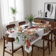thumbnail image 6 of Grey Christmas Snowman Table Cloth Waterproof Tablecloths, Xmas Snowflake Elk Tree Balls Tablecloth Dining Table Cover for Kitchen Party Tabletop Outdoor, Rectangle Tablecloth 60x84 Inch, 6 of 9