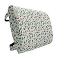 thumbnail image 1 of Emoticon Lumbar Pillow, Vivid Colored Composition of Fun Retro Cartoon in 80s and 90s Comic Style, Soft Back Cushion for Office Chairs with Adjustable Straps, 14" x 13", Multicolor, by Ambesonne, 1 of 7