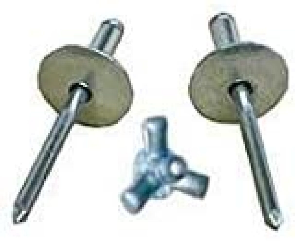 Exploding Large Head Mill Rivets Pop Rivet 250ct Trifold Racing Fasteners IMCA