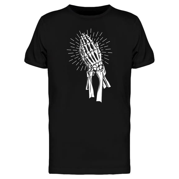 Praying Skeleton Hands Faith Tee Men's -Image by Shutterstock