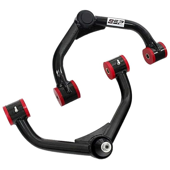 BST BSSP Front Upper Control Arms For 2-4" Lift Compatible for 2011-2019 GMC Sierra Chevy Silverado 2500 3500 HD 2WD 4WD 8 Lug w/Ball Joints, Heavy-Duty 3" Suspension Lift Kit, Pair Set