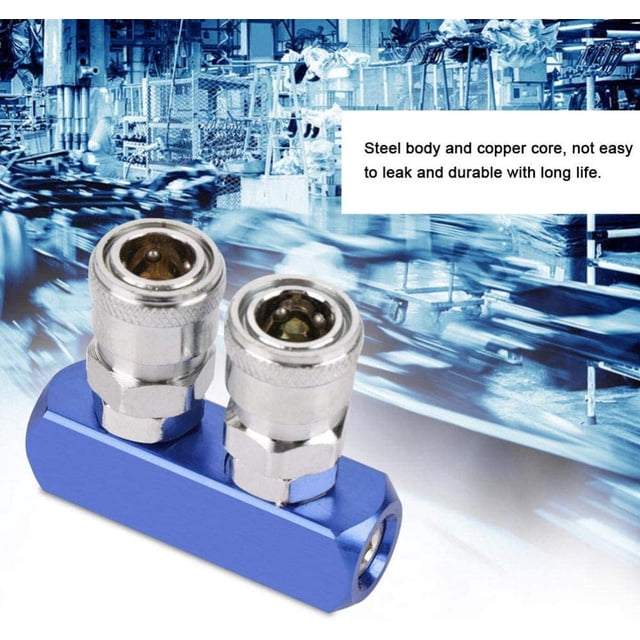 Conector de acoplamiento rápido neumático de 1 Uds., 12mm, montaje de vía de rosca hembra para conectar neumáticos y manguera de aire (2 vías) XianweiShao 8390613993007
