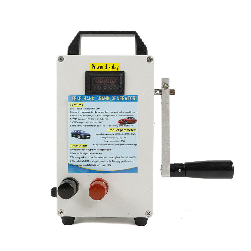 Oukaning Hand Crank Generator Portable Generator Hand Crank Charger Generator Outdoor Travel