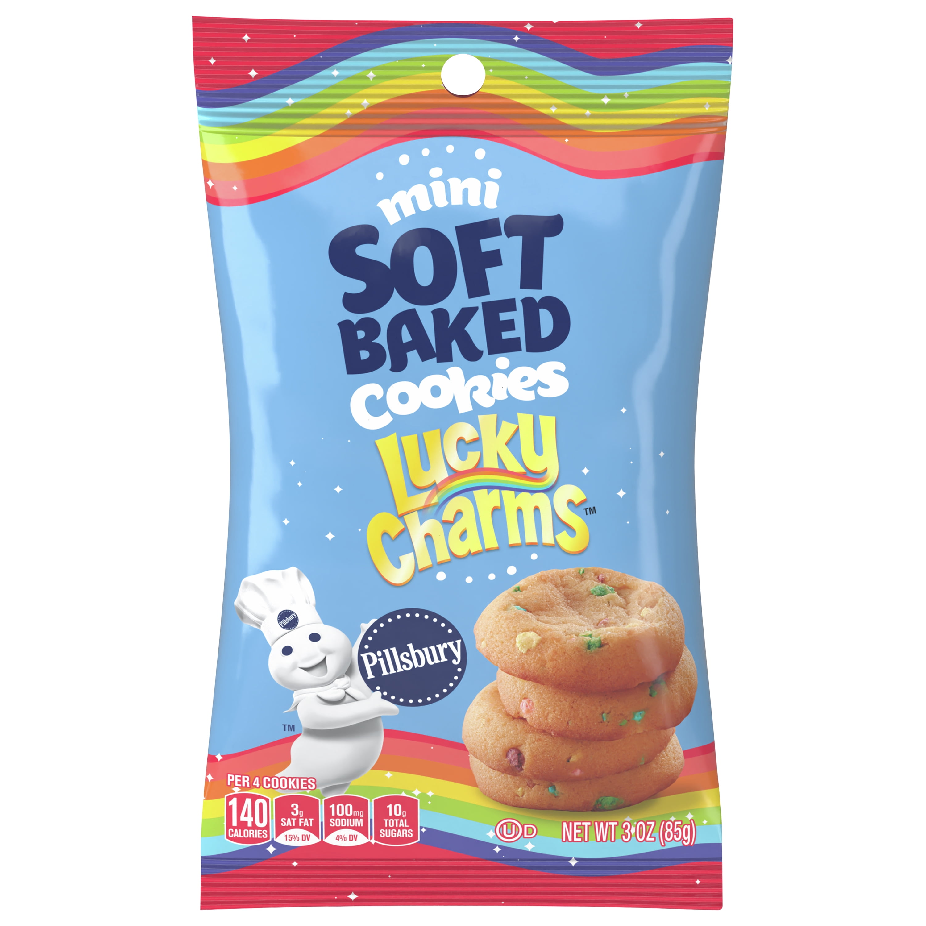 Pillsbury Soft Baked Lucky Charms Cookies 3 oz Bag (6 Count)