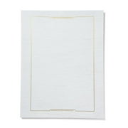 Gartner Studios White Woodgrain and Gold Foil Border Stationery Paper - 20 Count