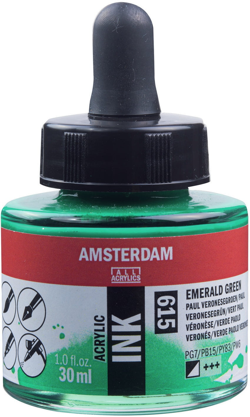 Amsterdam Acrylic Ink 30Ml-Emerald Green - Walmart.com - Walmart.com