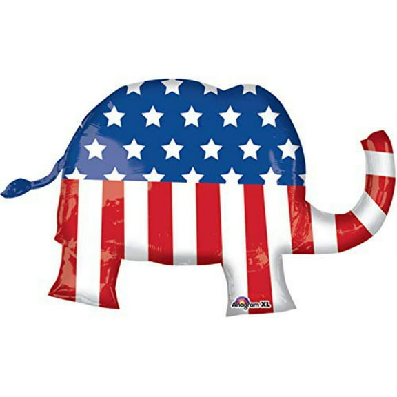 Election Balloons - Republican Elephant Balloon - 40 Inch Mylar Balloon