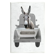 Stupell Industries Hello Sweet Cheeks Donkey Animals & Insects Painting Unframed Art Print Wall Art, 13 x 19