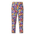 thumbnail image 2 of Gukieu The Garden Tricolor Pansy Flower Print Youth Home Trousers, Elastic Waistband with Pockets for Home and Outing, Suitable for Children Aged 5-16-Large, 2 of 6