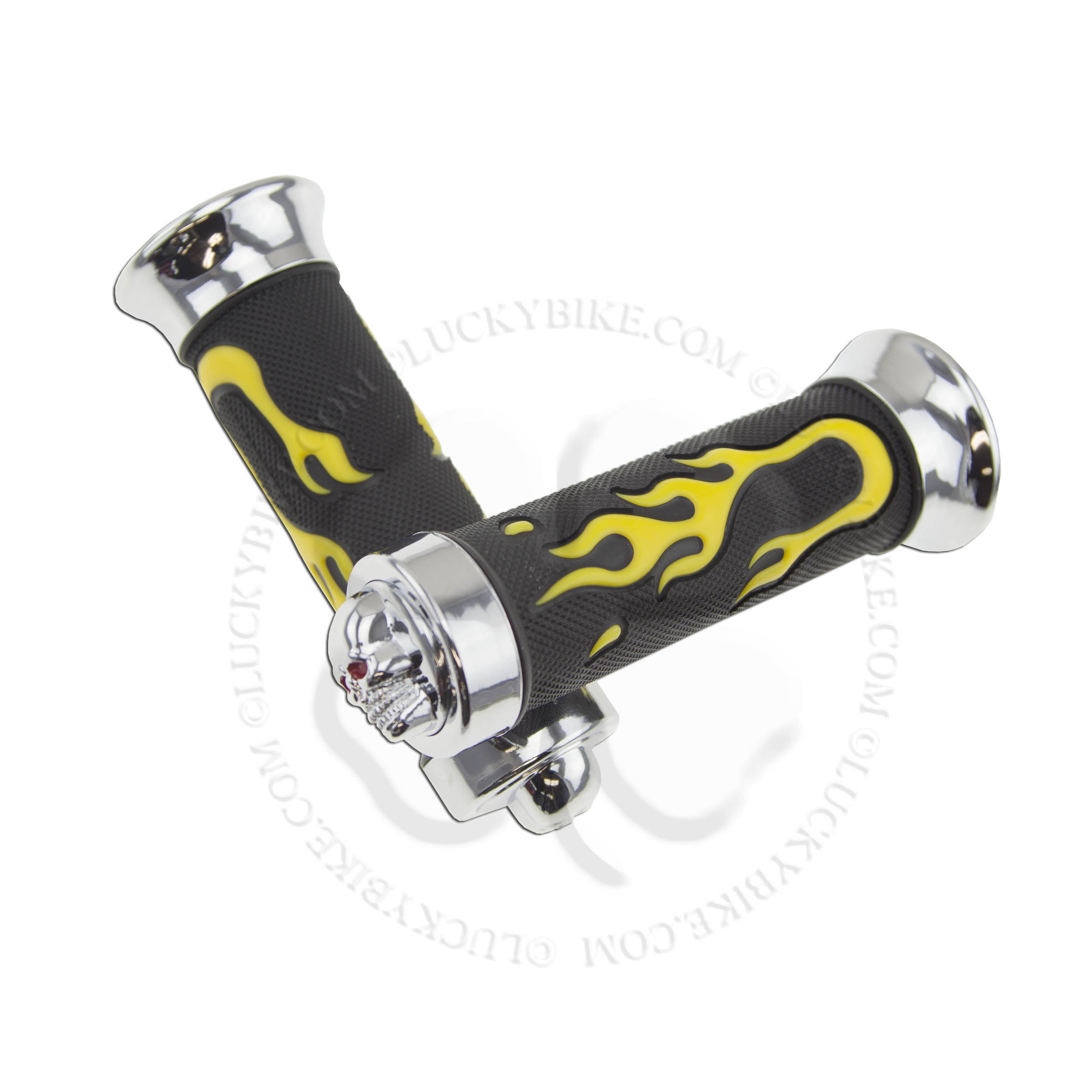 Skull best sale handlebar grips