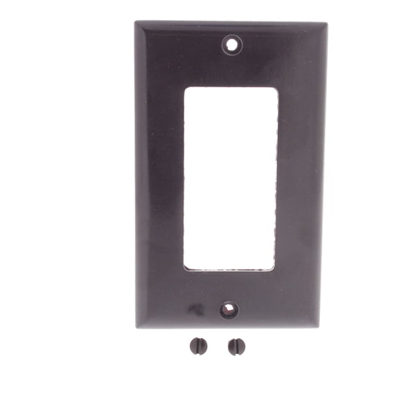 Cooper Wiring Devices 2151B 1-Gang Decorator GFCI Rocker Switch Wall Plate, Standard Size, Thermoset Plastic, Brown