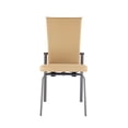 thumbnail image 4 of Milan Marjorie Motion-Back Faux Leather Side Chair in Beige (Set of 2), 4 of 7