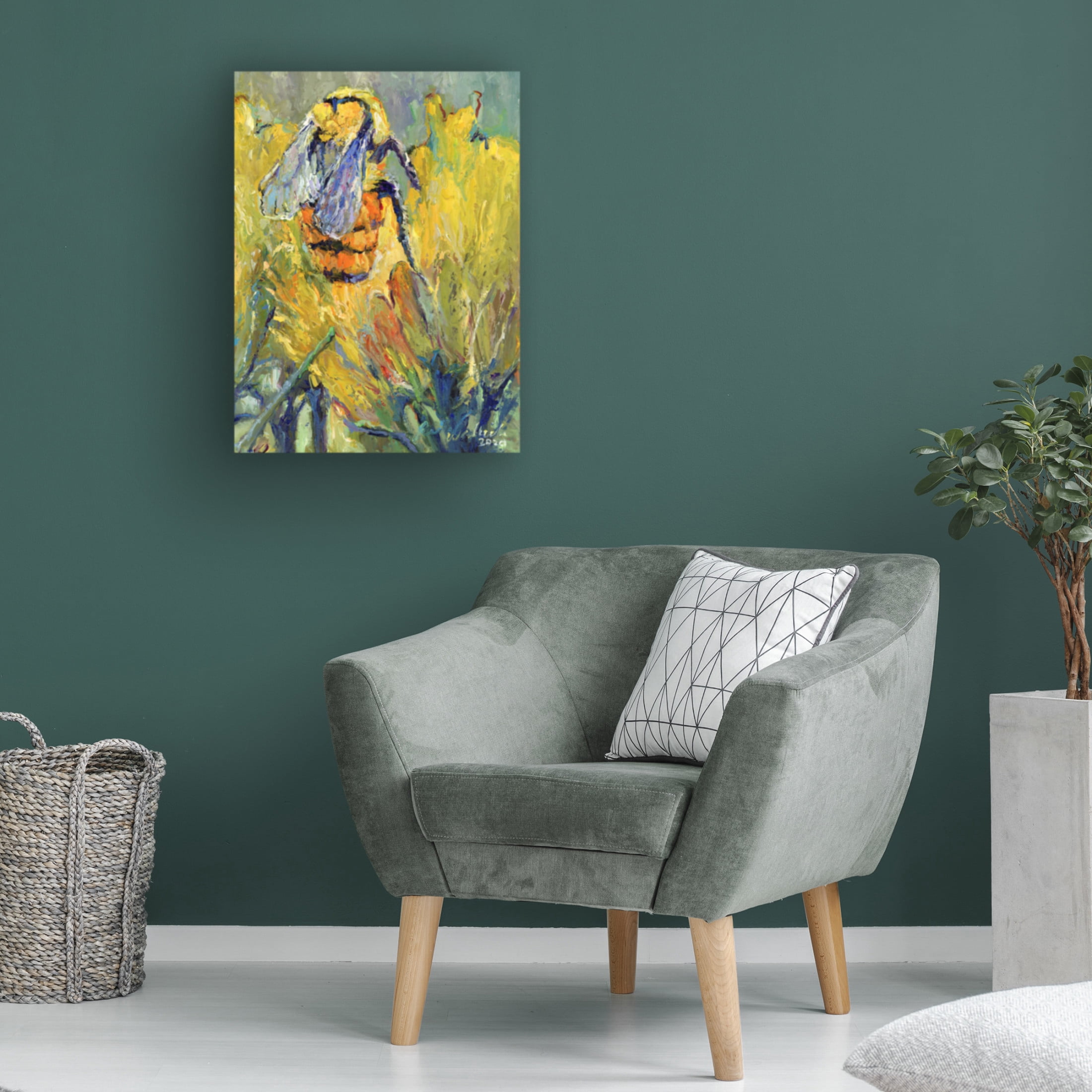 Canvas Wall Art - Richard Wallich 'Aaaabumble' Wall Art for Living Room, Bedroom, or Office Décor by Trademark Fine Art - 35 x 47 Inches