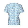 thumbnail image 6 of Vsdgher Cartoon Rabbit Print Men's Dry Fit Mesh Athletic Shirts Moisture Wicking Tennis T-Shirt Tops, 6 of 9