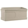 Suncast DB9500 99 Gallon Resin Outdoor Patio Storage Deck Box with Seat, Taupe