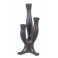 thumbnail image 2 of Small Ceramic Candle Holder - Silver, 2 of 2