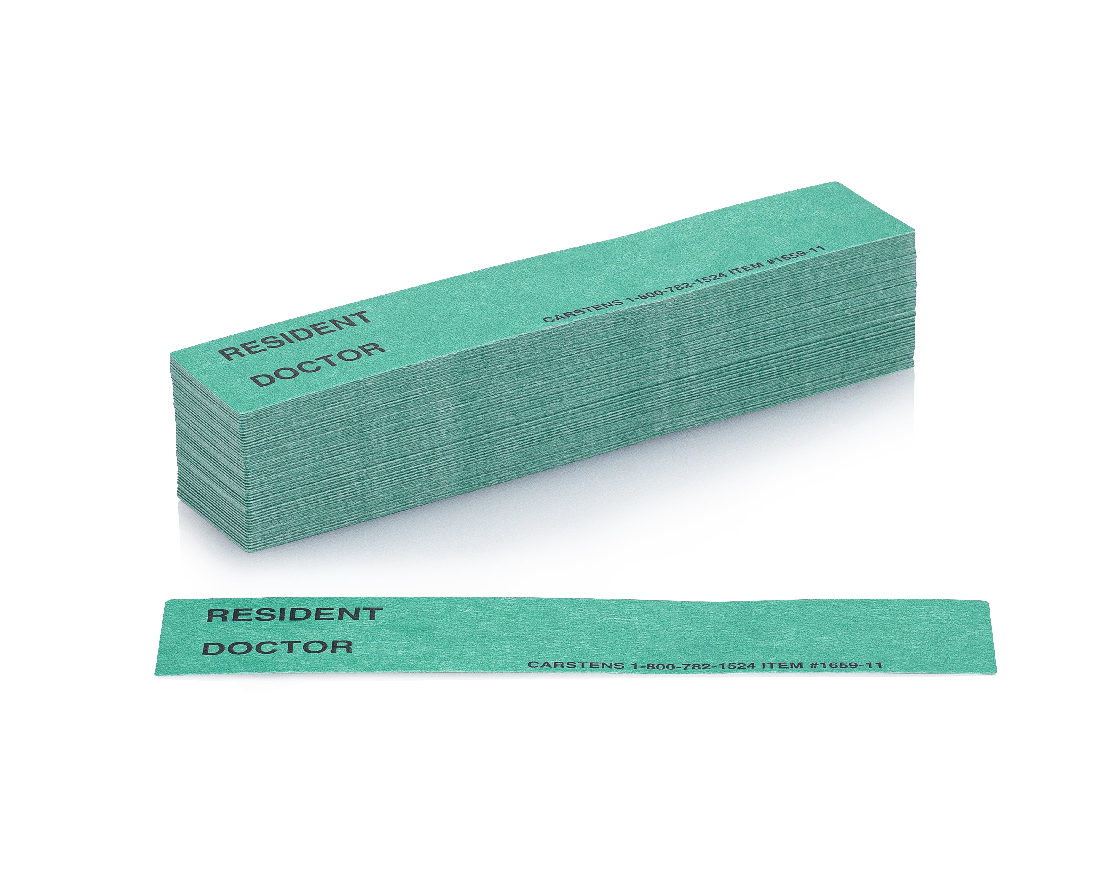 Carstens - Aqua Resident / Doctor Preprinted ID Cards for 1.5 – 4” Ring Binder Spines - Pack of 100 (1659-13) - Ideal Medical Record Labels for 3 Ring Binders