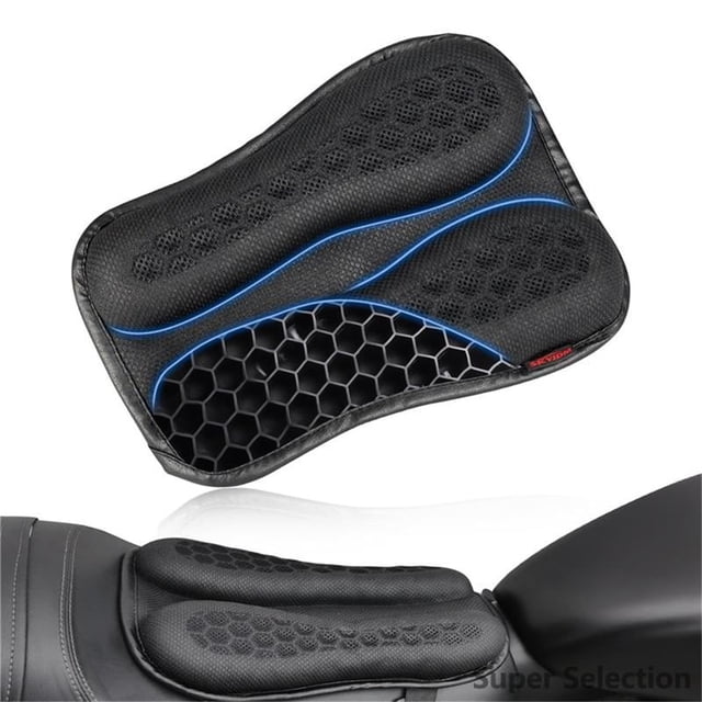 Cojín De Gel Para Asiento De Moto, Almohadilla Antideslizante Y Transpirable Con Núcleo De Honeycomb, Funda Impermeable Universal Para Viajes Largos Y Conmutación