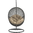 thumbnail image 3 of Modway Hide Outdoor Patio Swing Chair With Stand in Gray Mocha, 3 of 9
