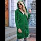 thumbnail image 5 of Sudadera con Capucha y Cremallera para Mujer, Chaqueta Informal de Larga para Otoño, Chaquetas Largas de Otoño con Bolsillos, Túnica Verde Hierba L, 5 of 9