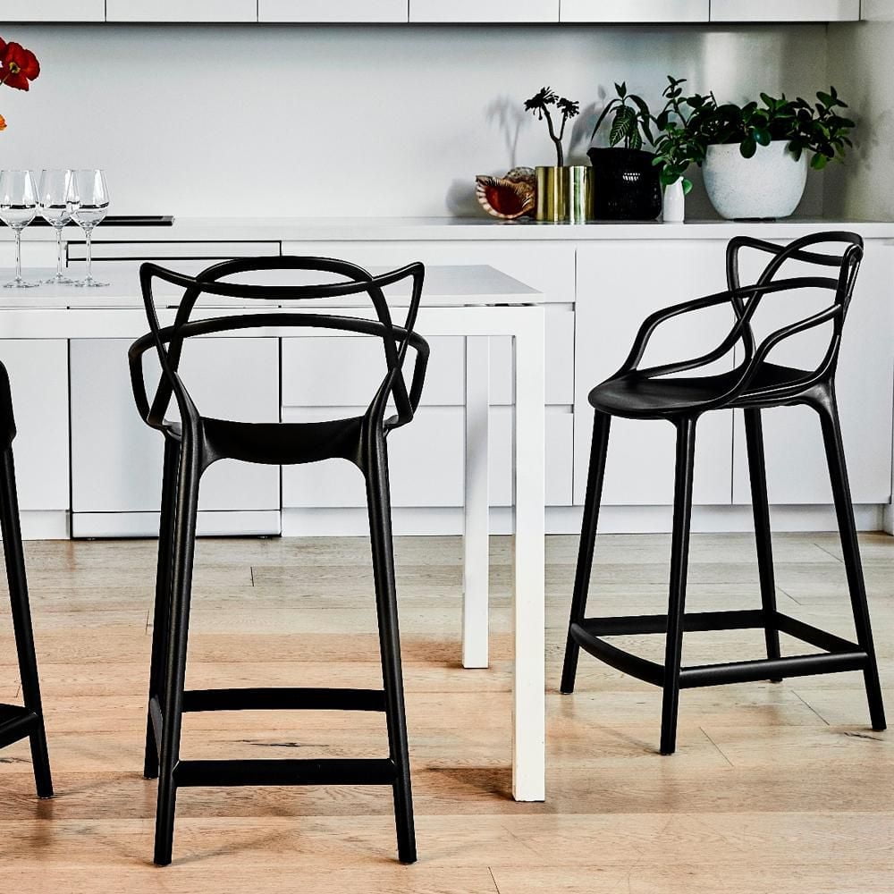 Heavenly Collection Plastic Counter Stool SET OF 3
