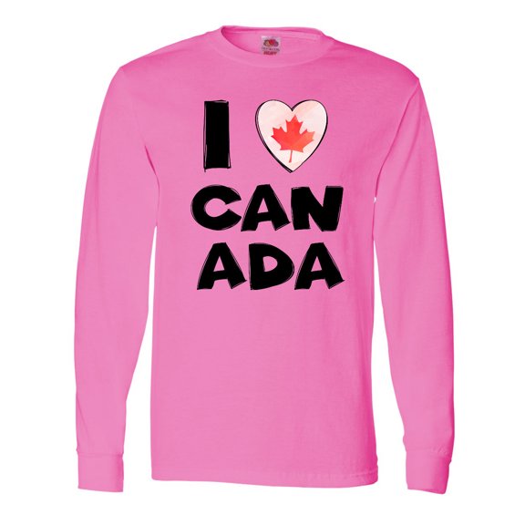 Inktastic I Love Canada Heart with Maple Leaf Long Sleeve T-Shirt