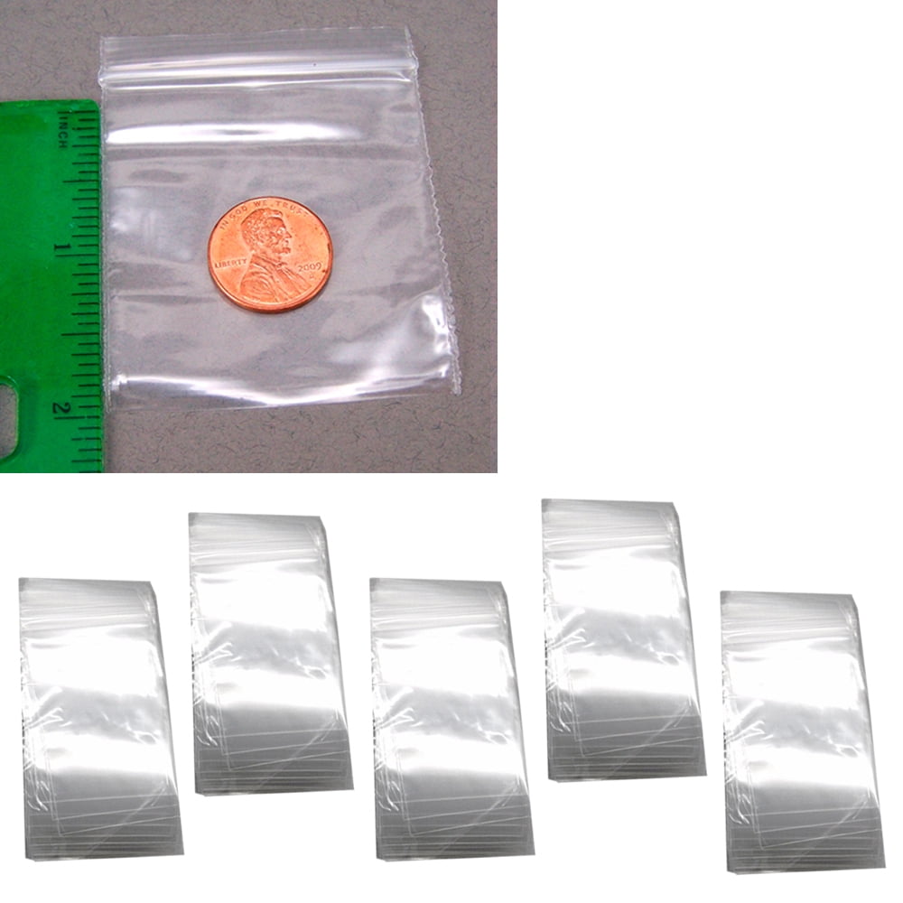 Apple Brand 1x1.5 2Mil Clear Reclosable Zipper Plastic Bags Baggies Jewelry  Tiny | eBay