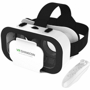 VR Headset for iPhone or Android, Virtual Reality 3D Glasses Headset Helmets, Compatible 4.7-6.5 inch with Controller, for Mobile Games & Movies