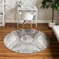 thumbnail image 1 of Unique Loom 3147066 5 x 5 ft. Albert Sofia Round Rug, Dark Gray, 1 of 6