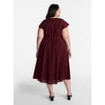 thumbnail image 2 of Terra & Sky Women’s Plus Cotton Eyelet Fit and Flare Dress with Short Sleeves, Sizes 0X-5X, 2 of 4