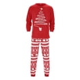 thumbnail image 4 of Shadoumai Matching Family Christmas Pajamas For Couples, Xmas Tree Print Tops Long Sleeve Holiday Sleepwear Sets For Mom Dad Fall Clothes, 4 of 9
